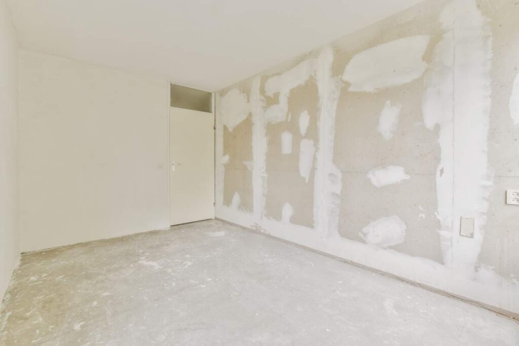 Interior of Drywall Mud